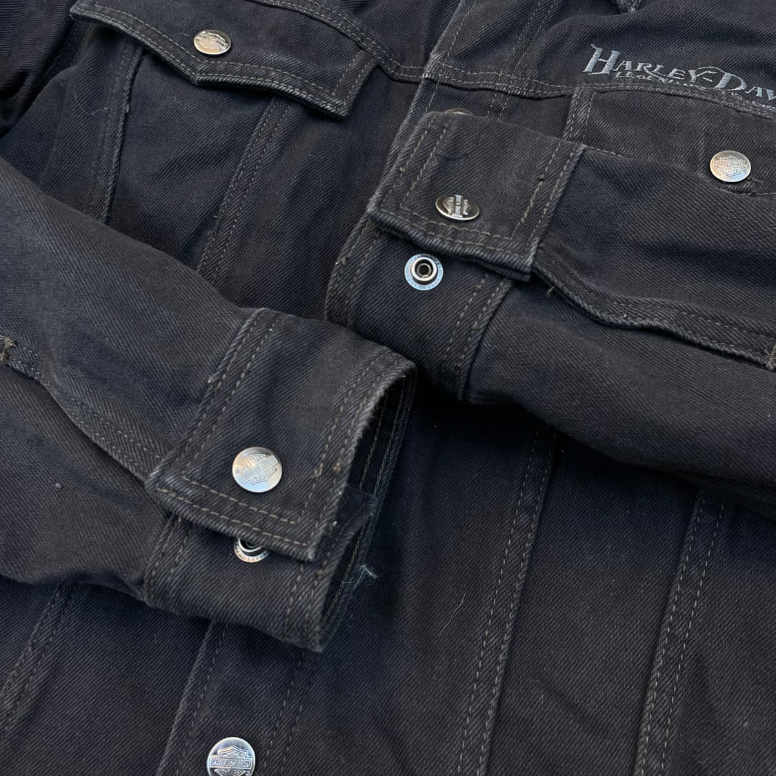 할리데이비슨 빅로고 흑청 데님자켓 상품이미지5