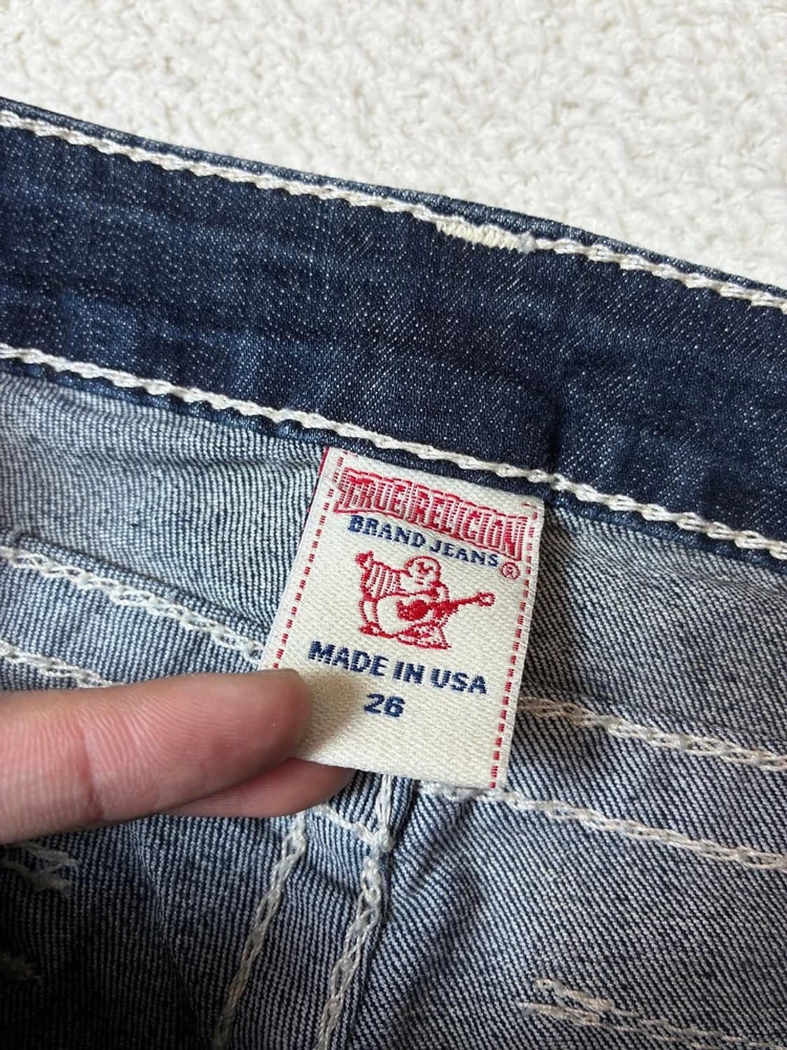 트루릴리젼 00s USA 로우 라이즈 부츠컷 데님 팬츠 PN6977 상품이미지8