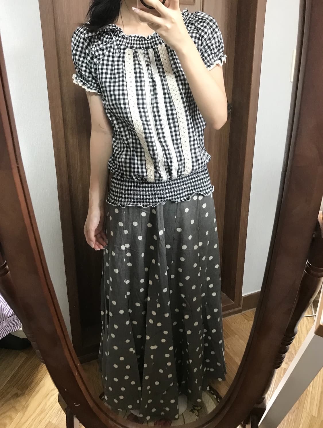 JP vintage polka dot sk 상품이미지3