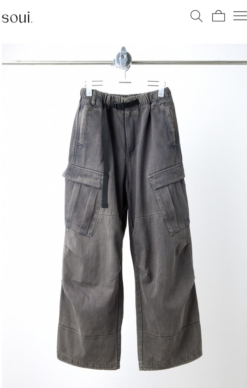 해칭룸 Mill Pants Washed Charcoal (2) 상품이미지1