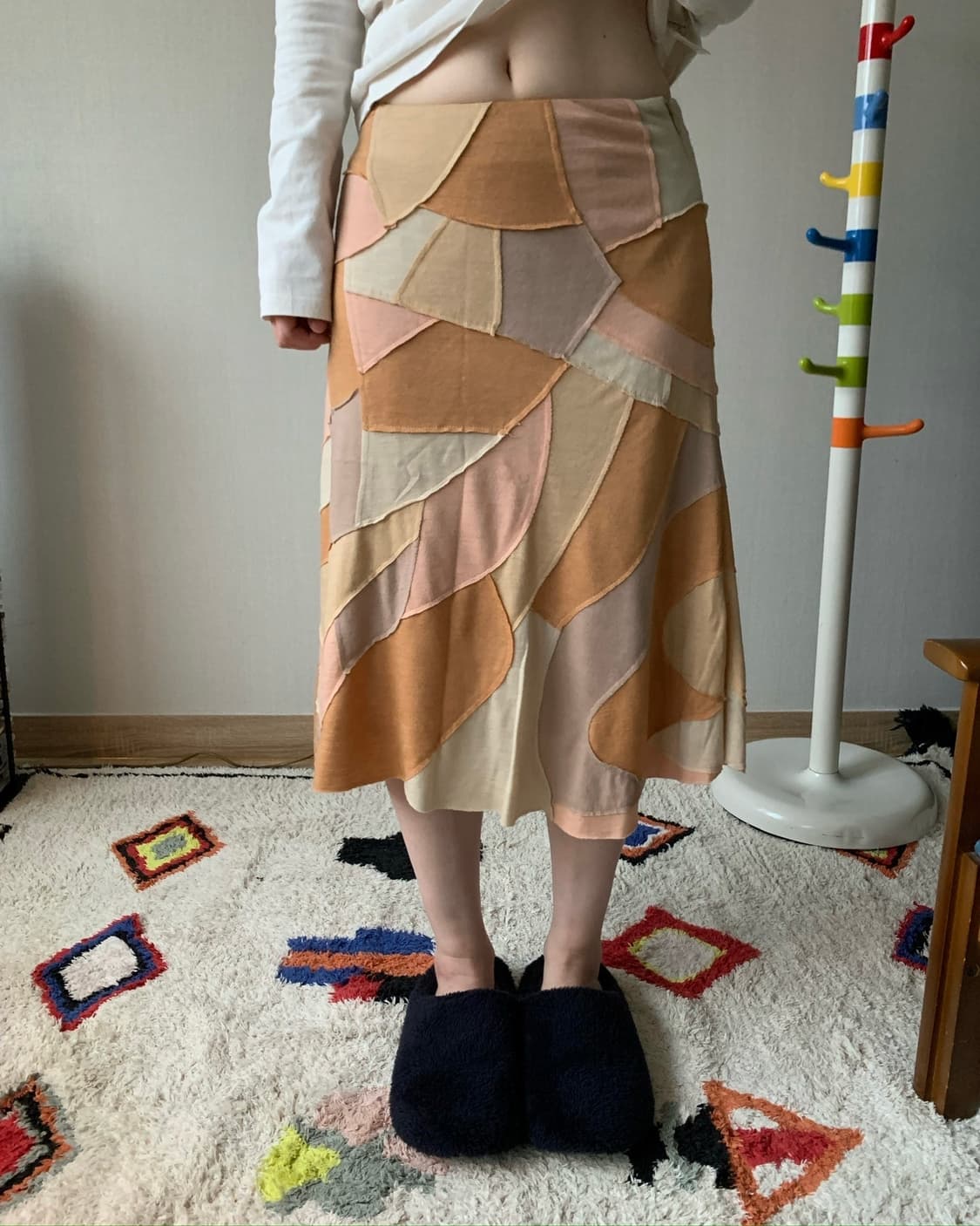 vintage rework patch skirt  상품이미지1