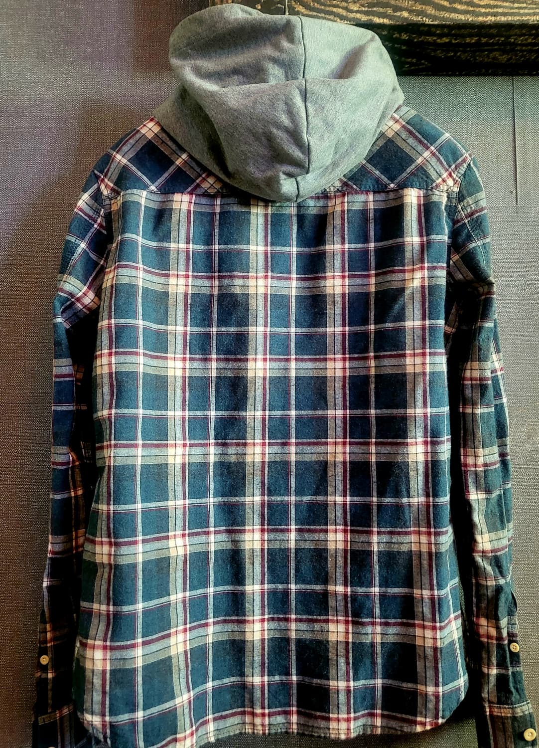 [미사용 새상품] Thursday Island  후드 탈부착 체크셔츠 상품이미지2