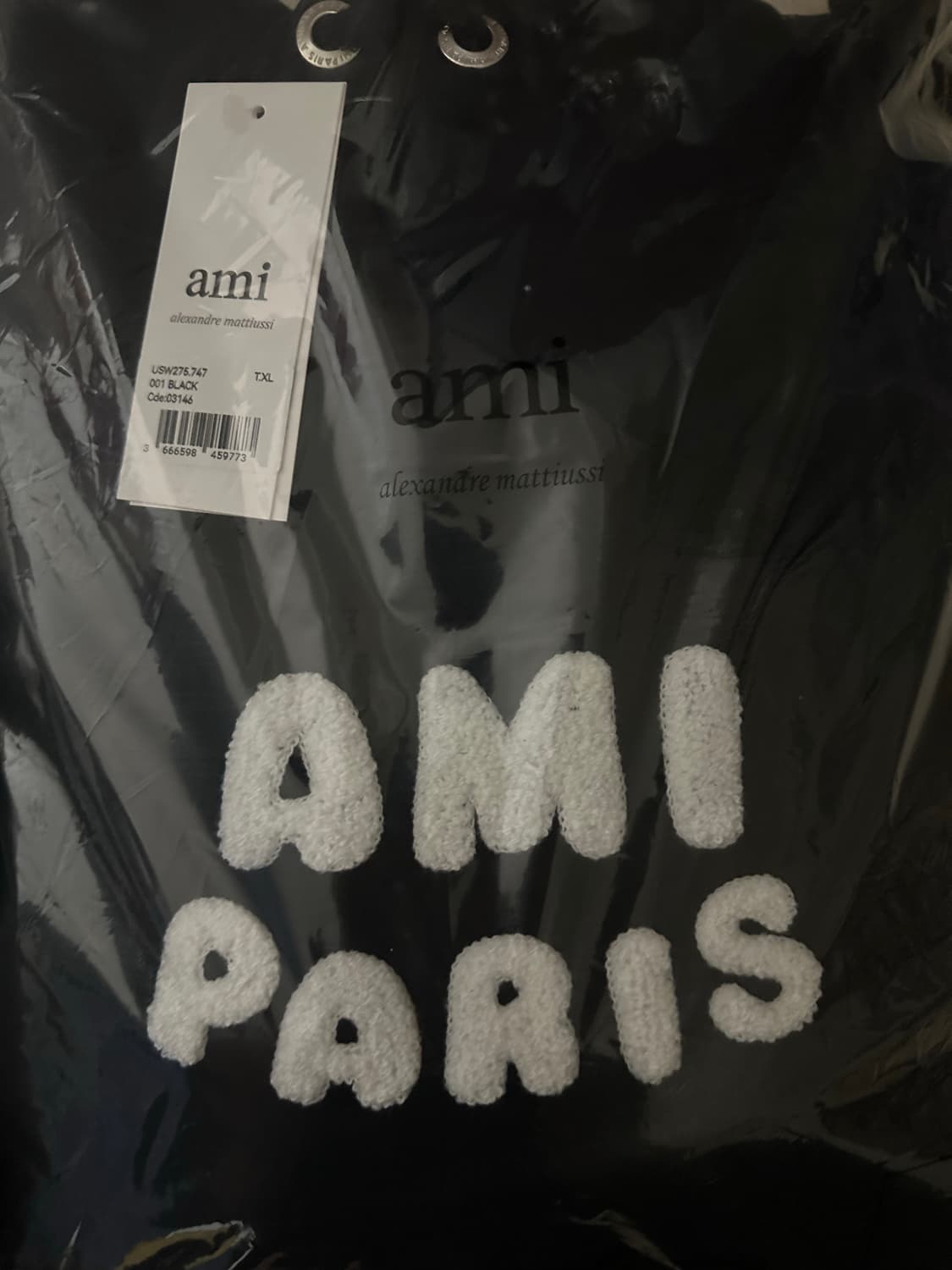 아미 파리스 블랙 후드티 상품이미지9