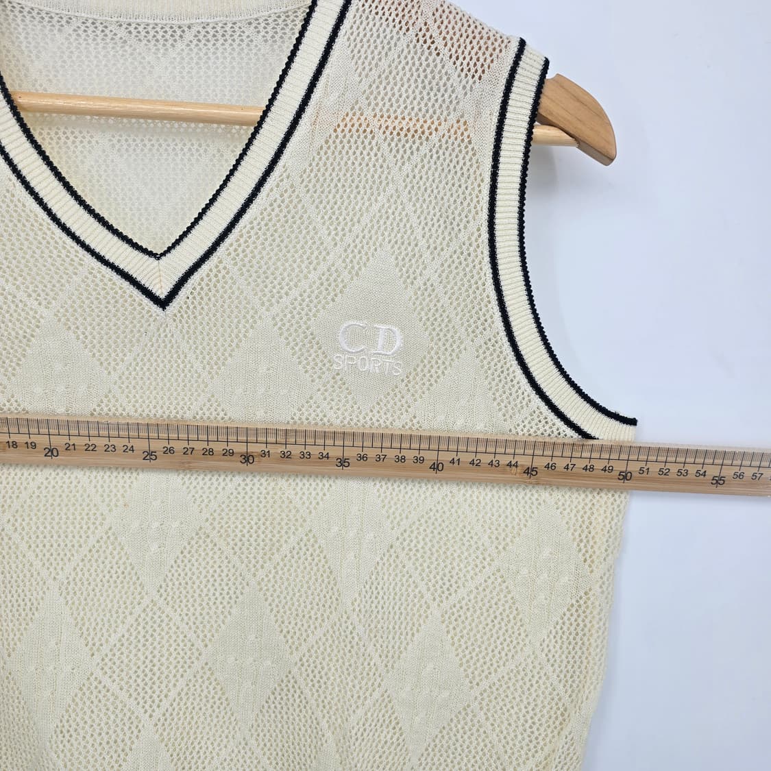CD 스포츠 아이보리 니트 조끼 상품이미지5