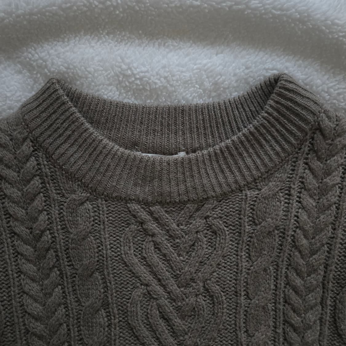 일본 빈티지 CINEMA CLUB 꽈배기 라운드 울니트 상품이미지2