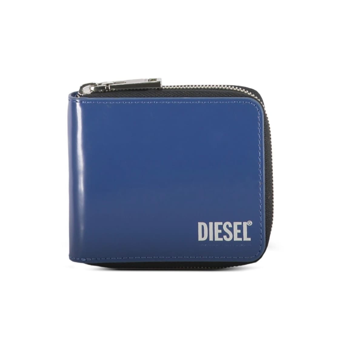 디젤 지퍼 클로저 글로시 지갑 송아지 가죽 블루 새상품 상품이미지1