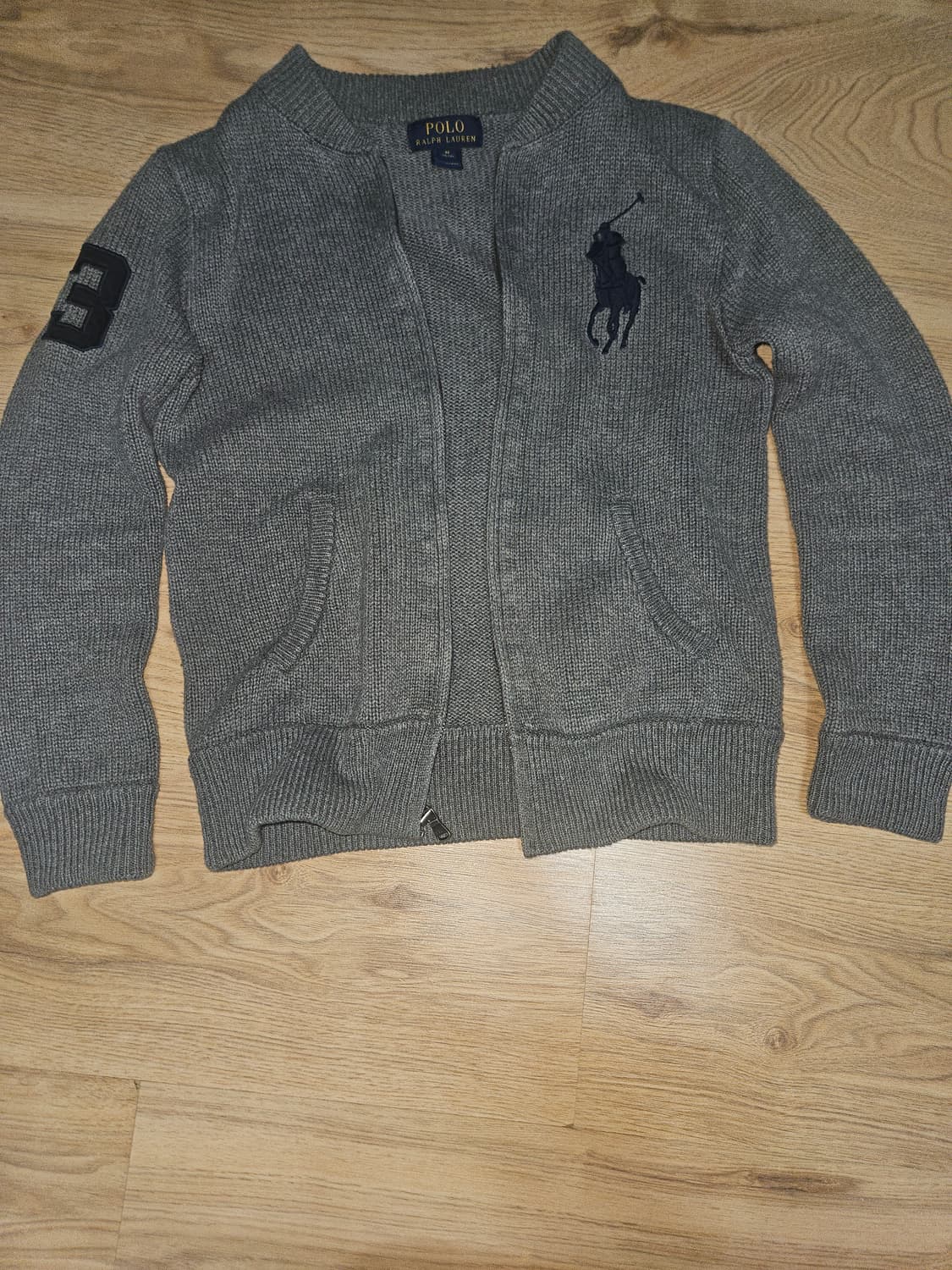 폴로 빅포니 니트집업 그레이 상품이미지1