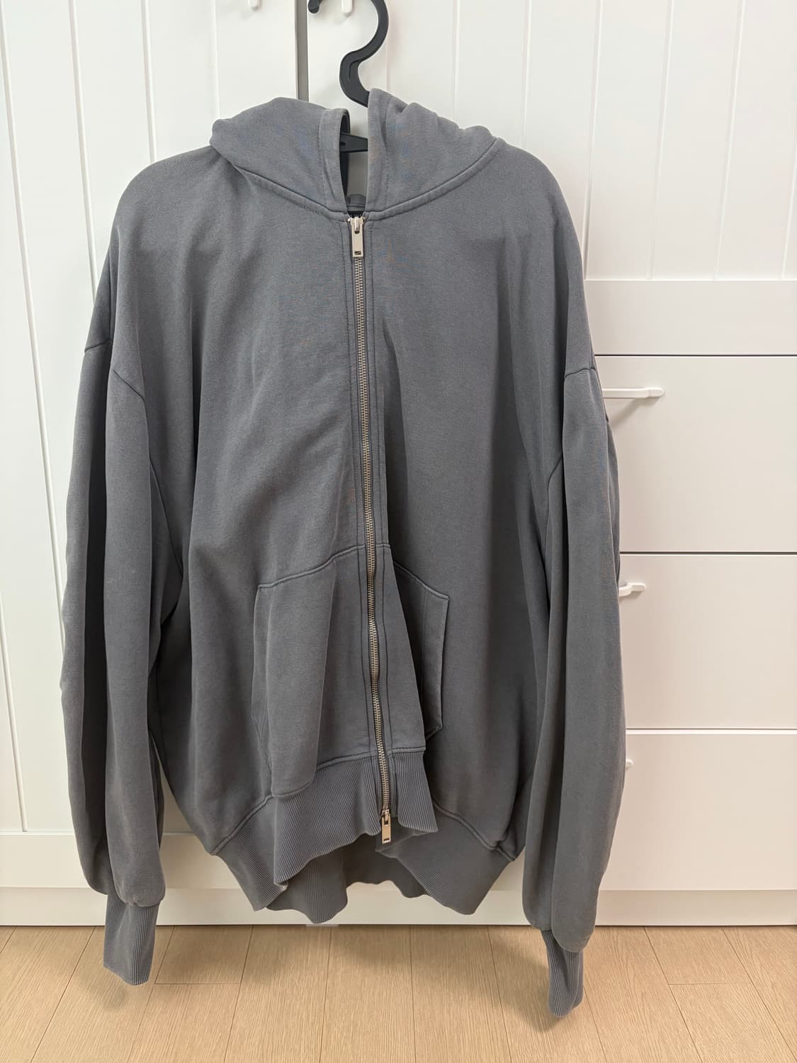 자라 차콜 그레이 후드집업 상품이미지1