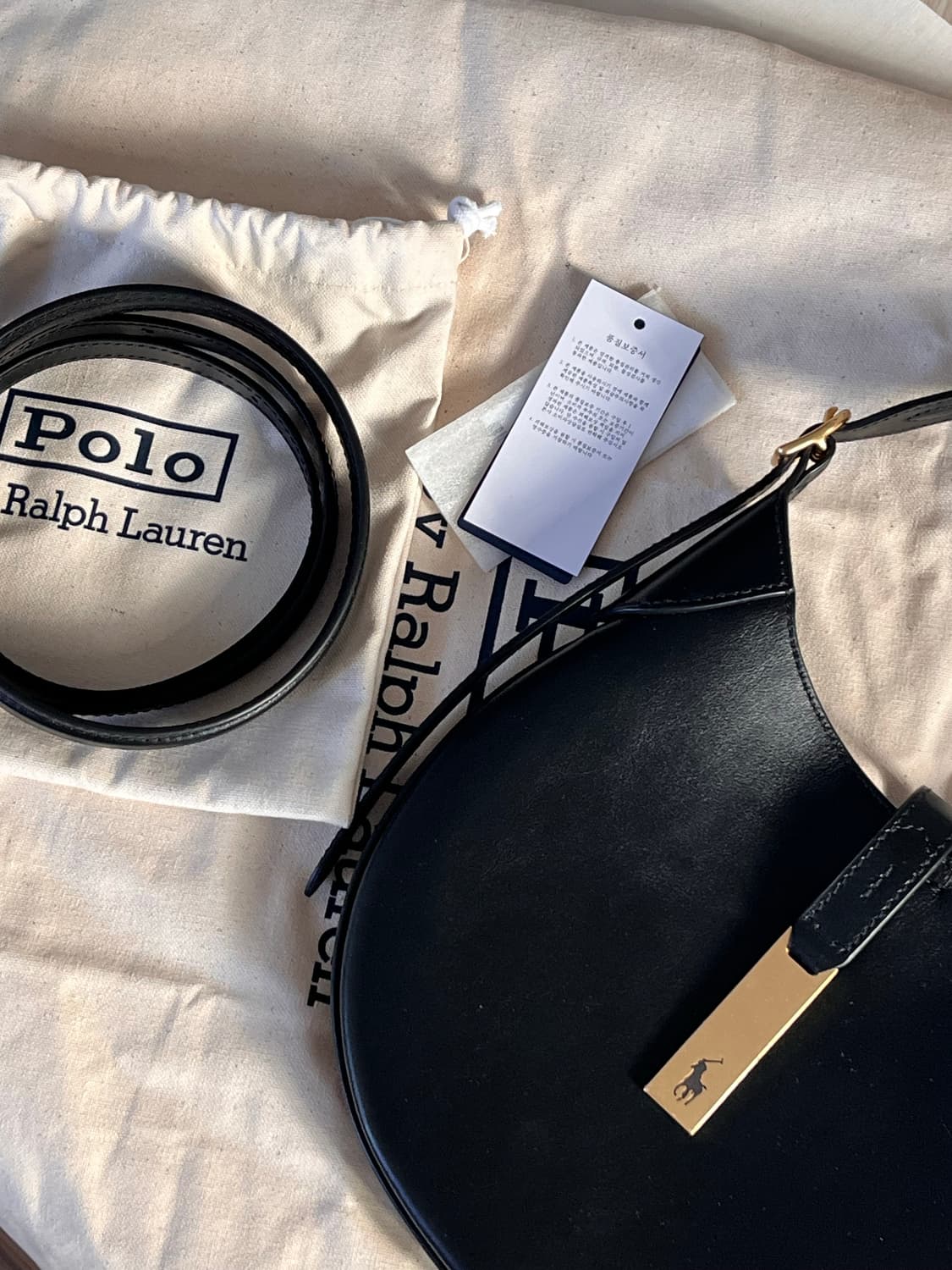 폴로 ID레더 미디 숄더백 상품이미지2