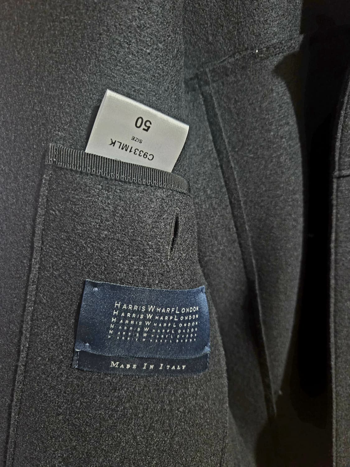 Harris Wharf London 울블루종 재킷 사이즈50 상품이미지4