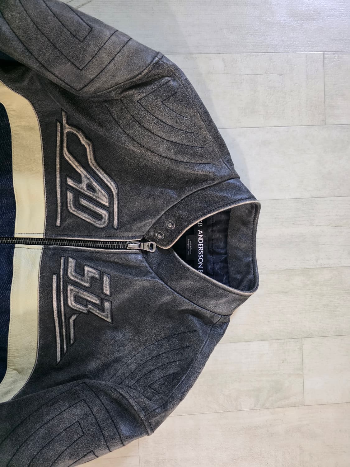 앤더슨벨 레이싱 레더 자켓 S 상품이미지4