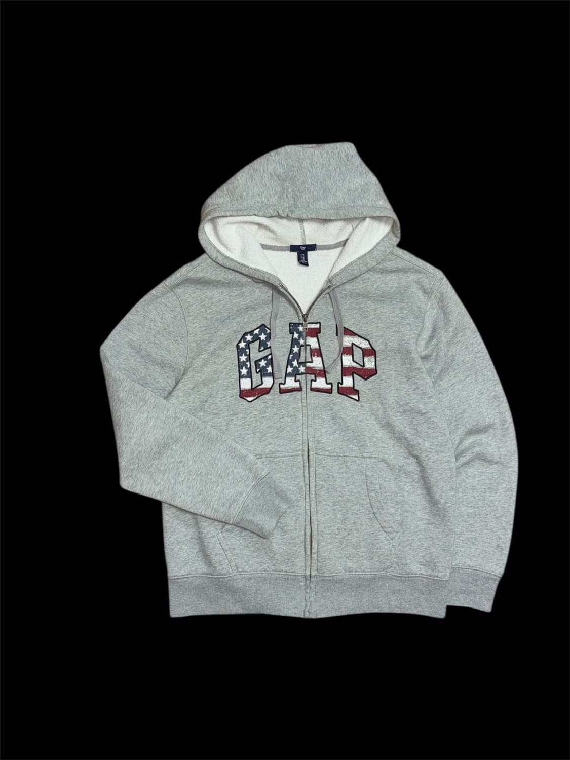 gap 갭 성조기 로고 후드 집업 상품이미지4