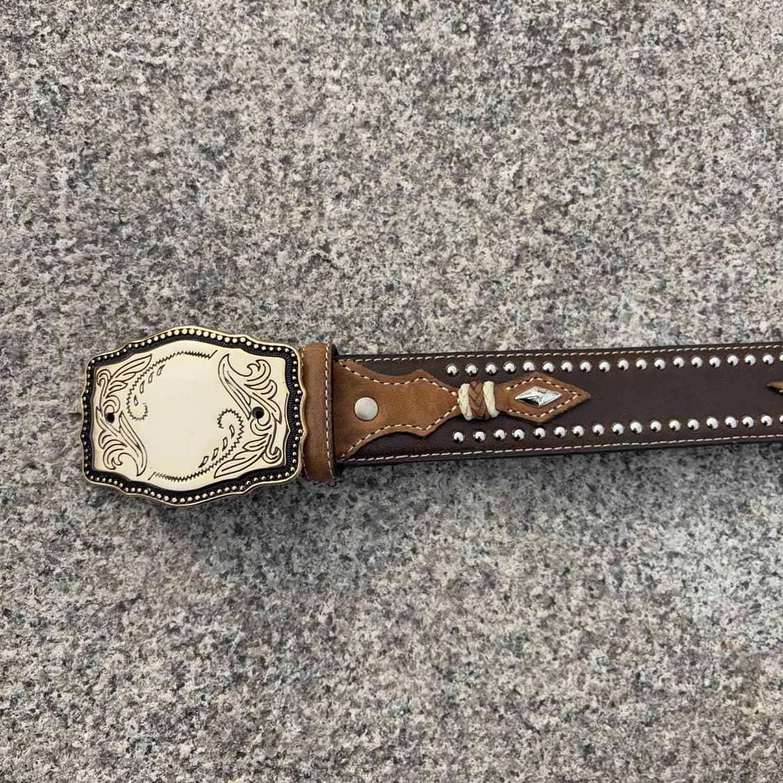 플로럴 엔그레이브 브라스 웨스턴 버클 (미국 생산) 상품이미지4