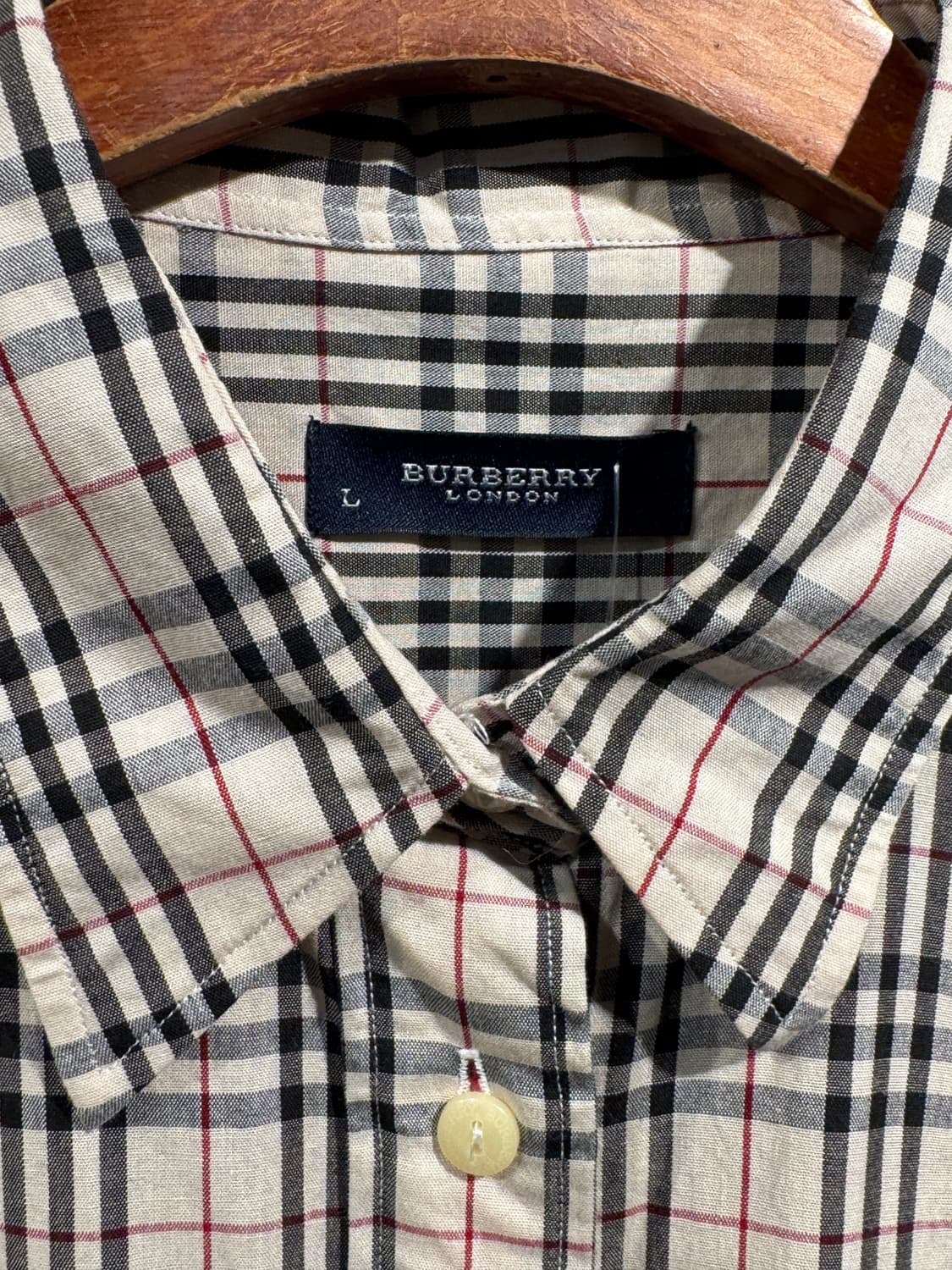Burberry beige checked shirt 상품이미지4