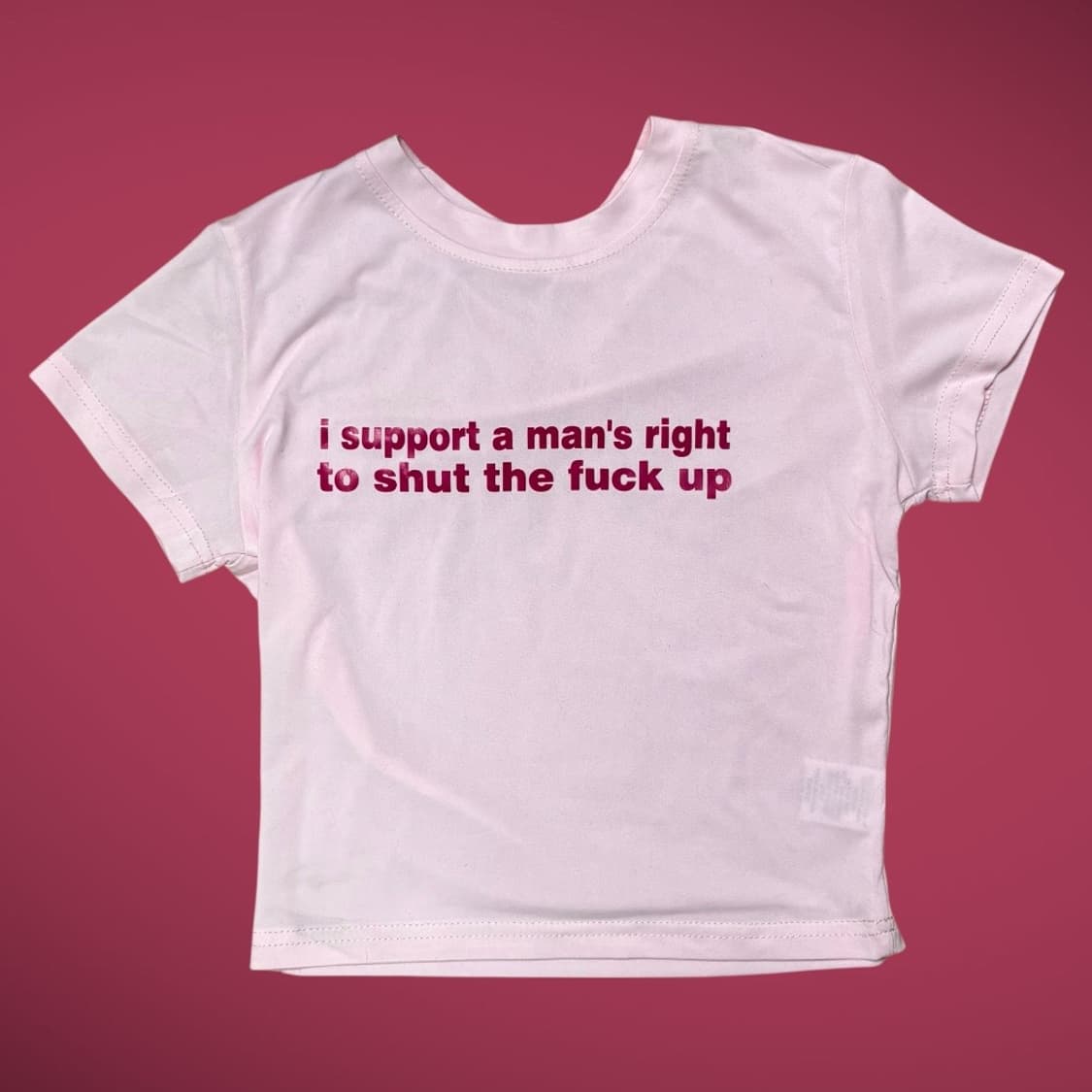 Y2K 딸기우유색 크롭 베이비 티셔츠 상품이미지2