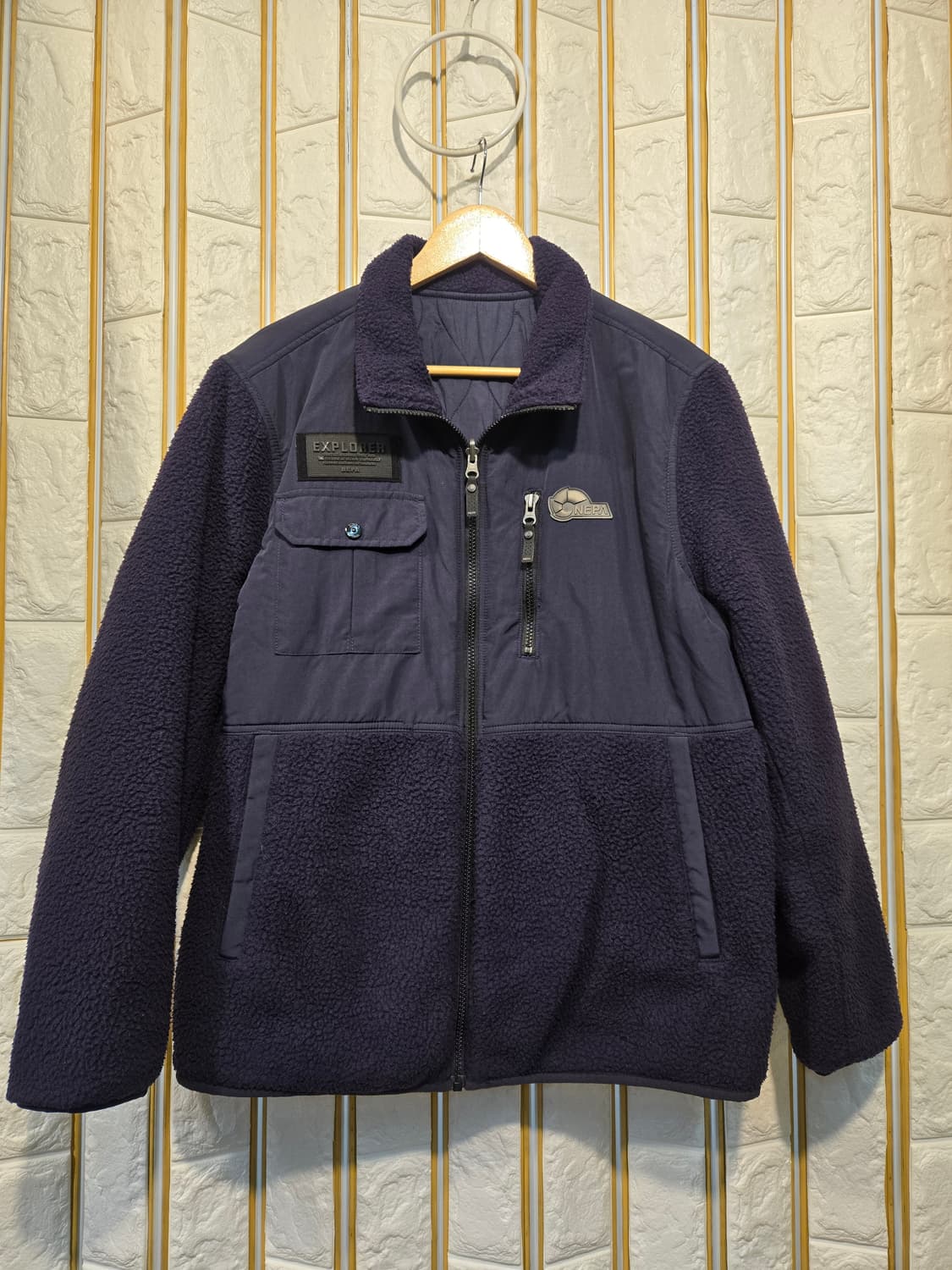 네파 남성 리버시블 양면 뽀글이 퀼팅점퍼105 상품이미지1