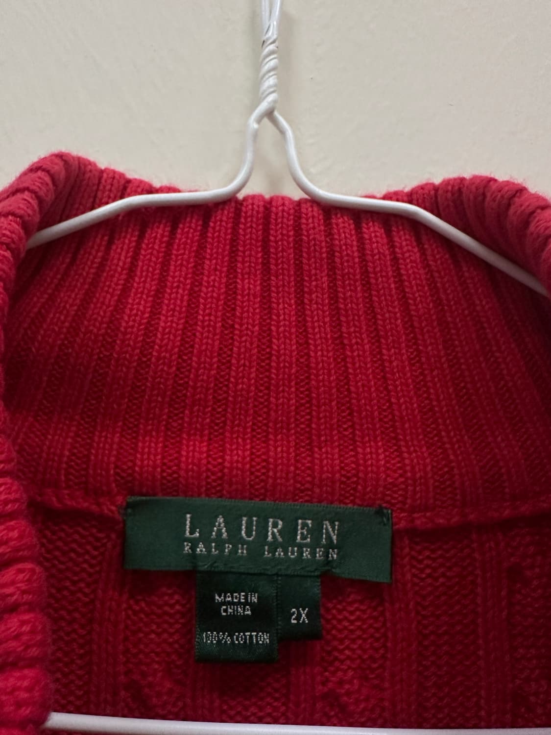 폴로랄프로렌 꽈배기 니트 집업 상품이미지3