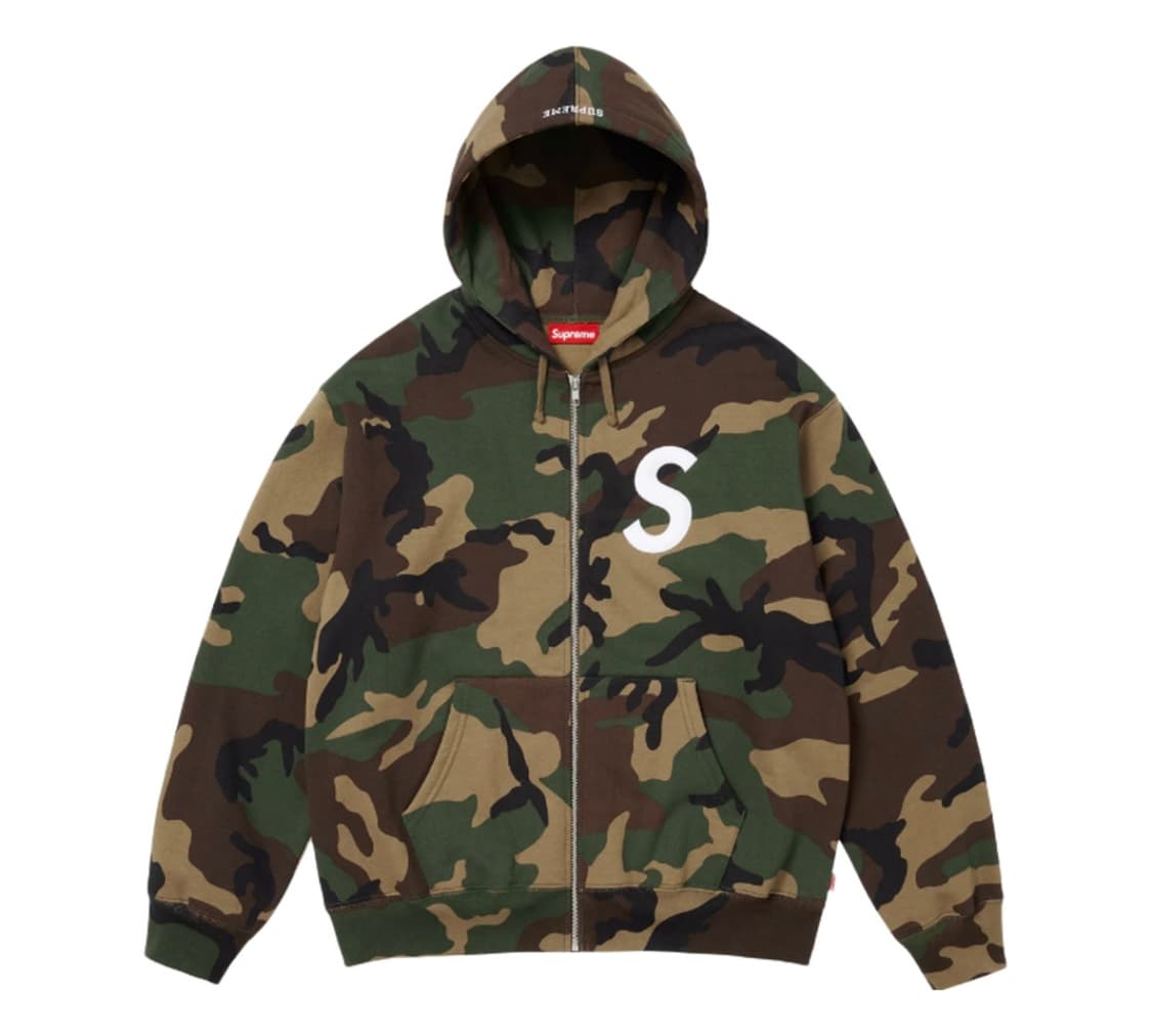 슈프림 S 로고 후드 집업 우드랜드  상품이미지1