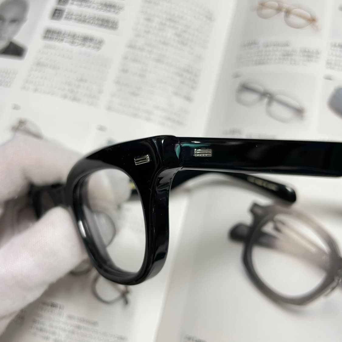 銘品晴夫作 메힌 하루오사쿠 셀룰로이드 블랙 뿔테 일본 안경 상품이미지3