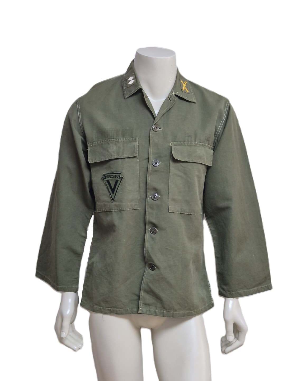 육군 구형 정찰대 보병 중위 정글복 민무늬 전투복 상의 자켓 (M) 상품이미지1