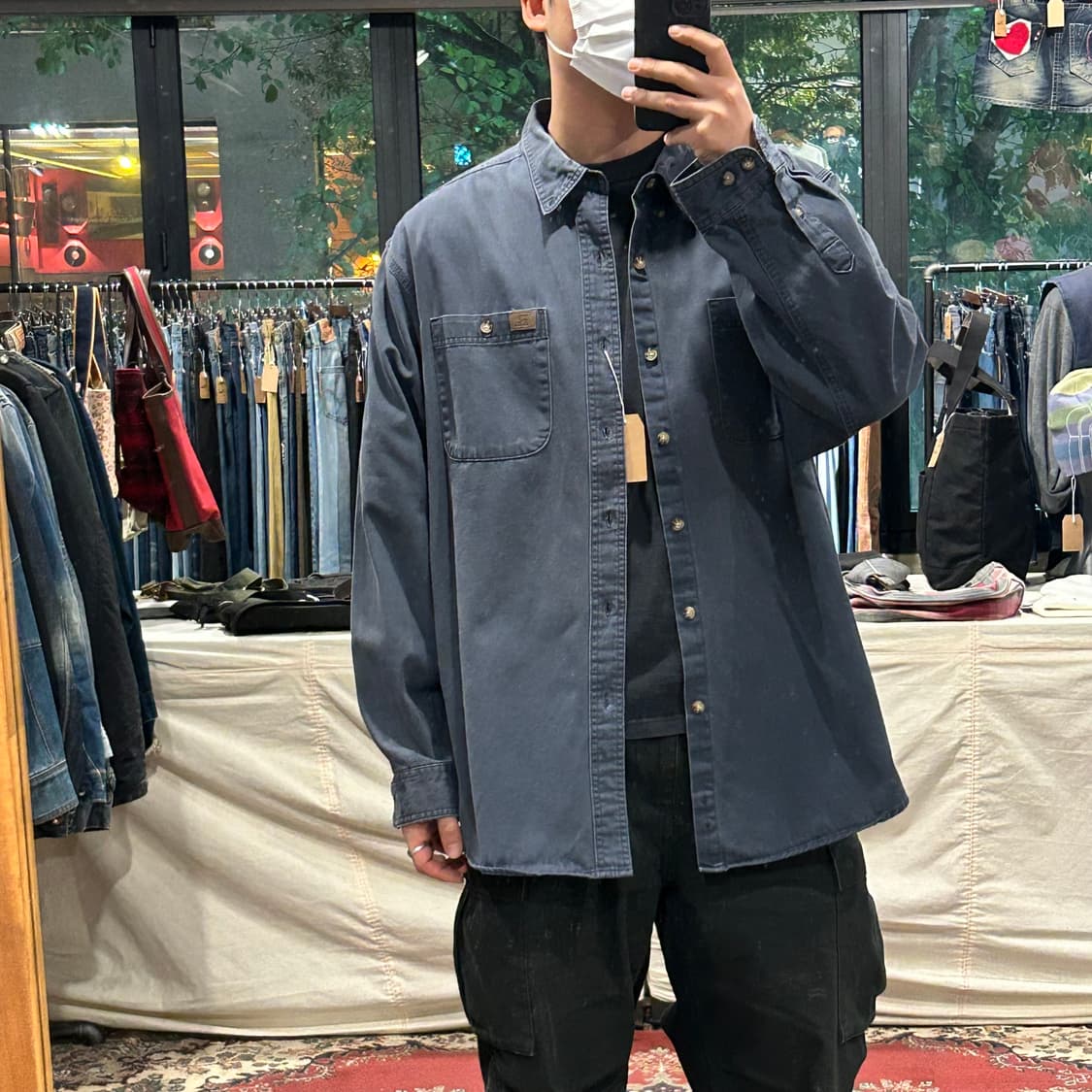 XXL) Wrangler 랭글러 투포켓 워크웨어 코튼 셔츠 W50 상품이미지8