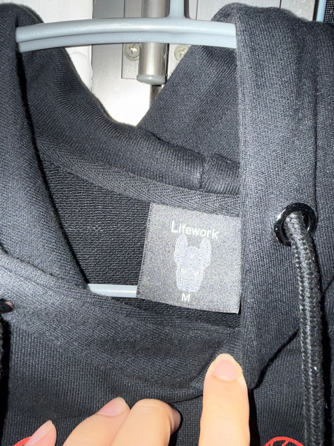 라이프워크 강아지 그래픽 후드티 블랙 M 상품이미지3