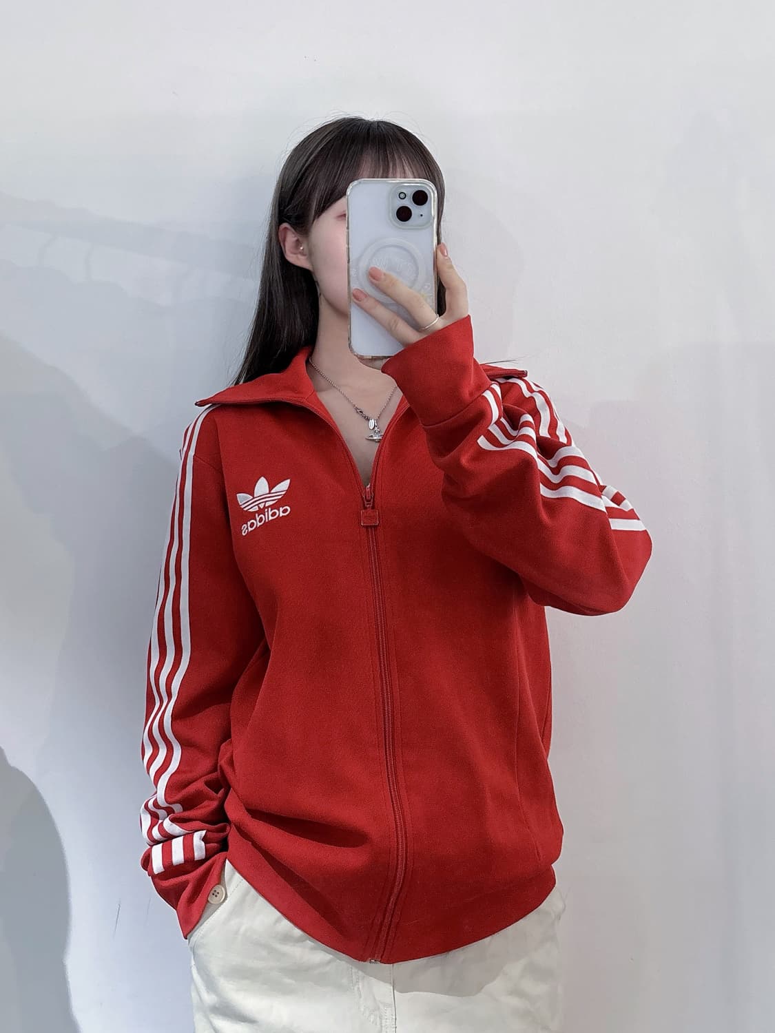 아디다스 유로파 레드 삼선 트랙탑 상품이미지1