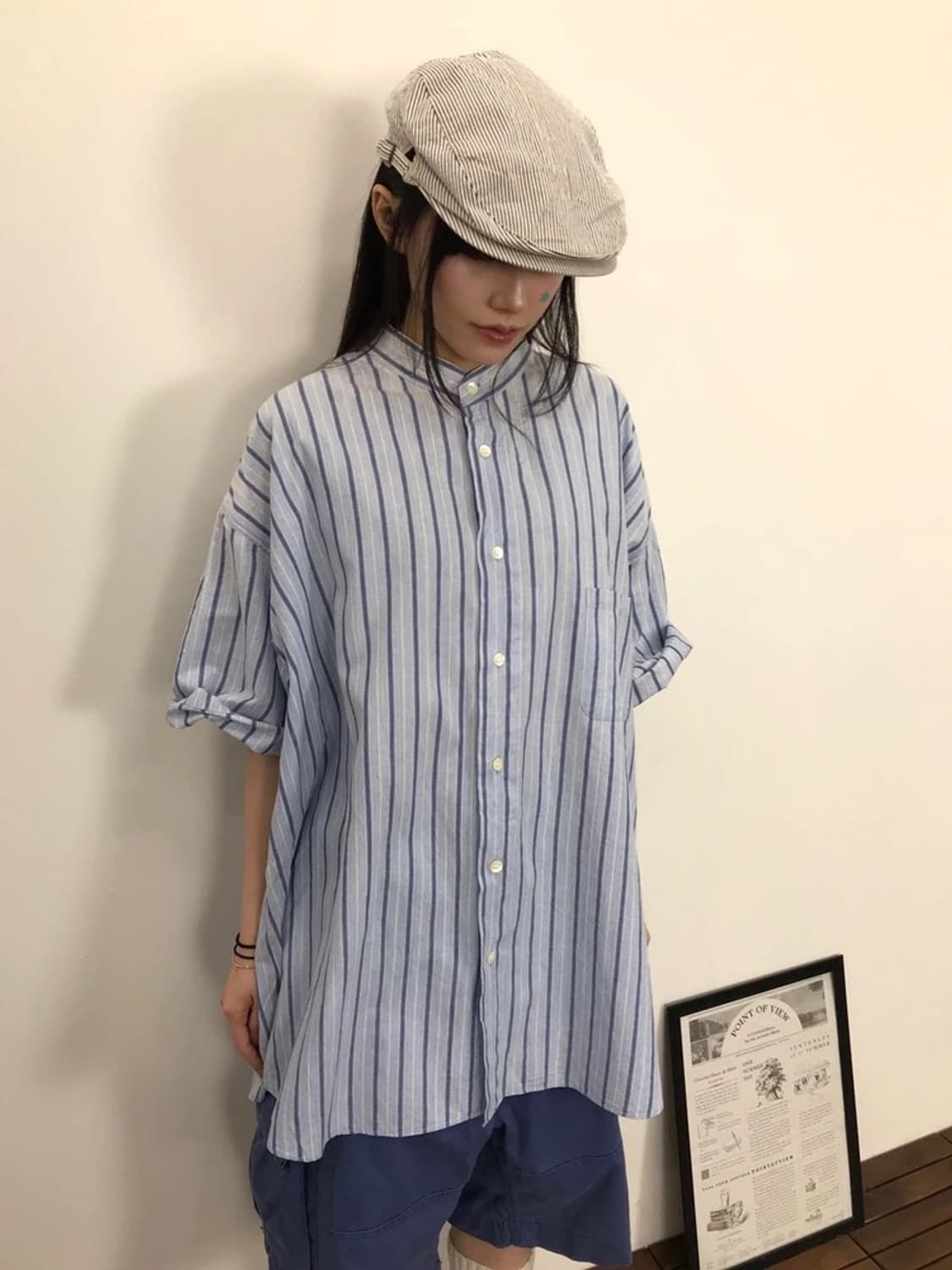 McGregor Stripe Band Collar Shirt 상품이미지1