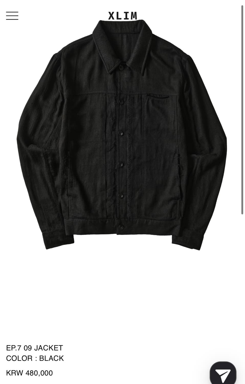 XLIM EP.7 09 자켓 XL 상품이미지1