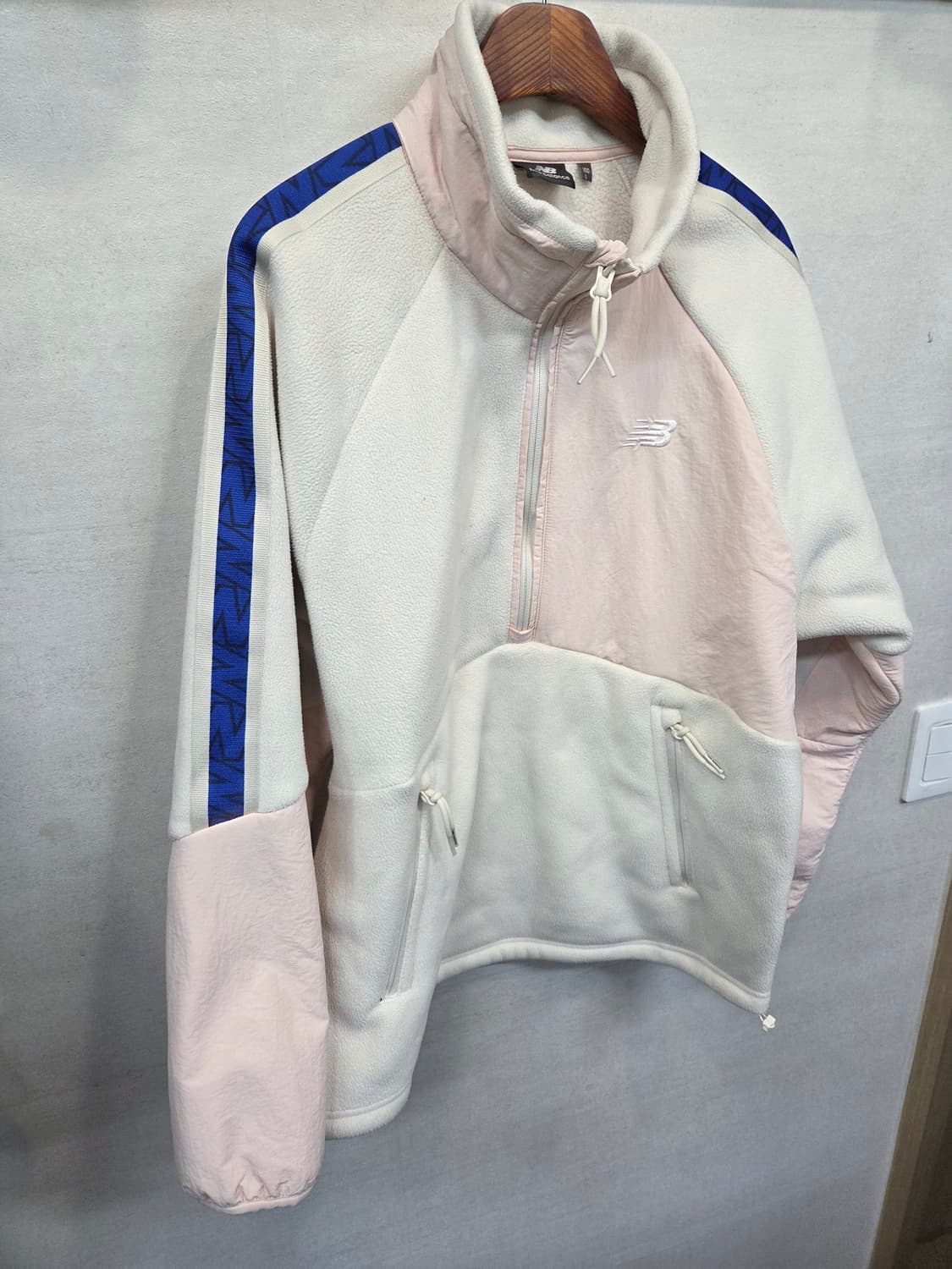 뉴발란스 배색 아노락 우븐 플리스자켓 L 상품이미지7