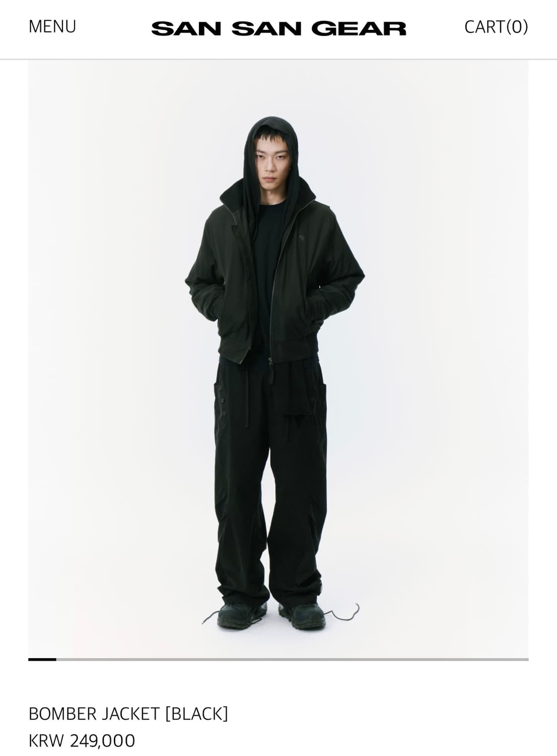 산산기어 봄버자켓 1사이즈 블랙 판매 상품이미지1
