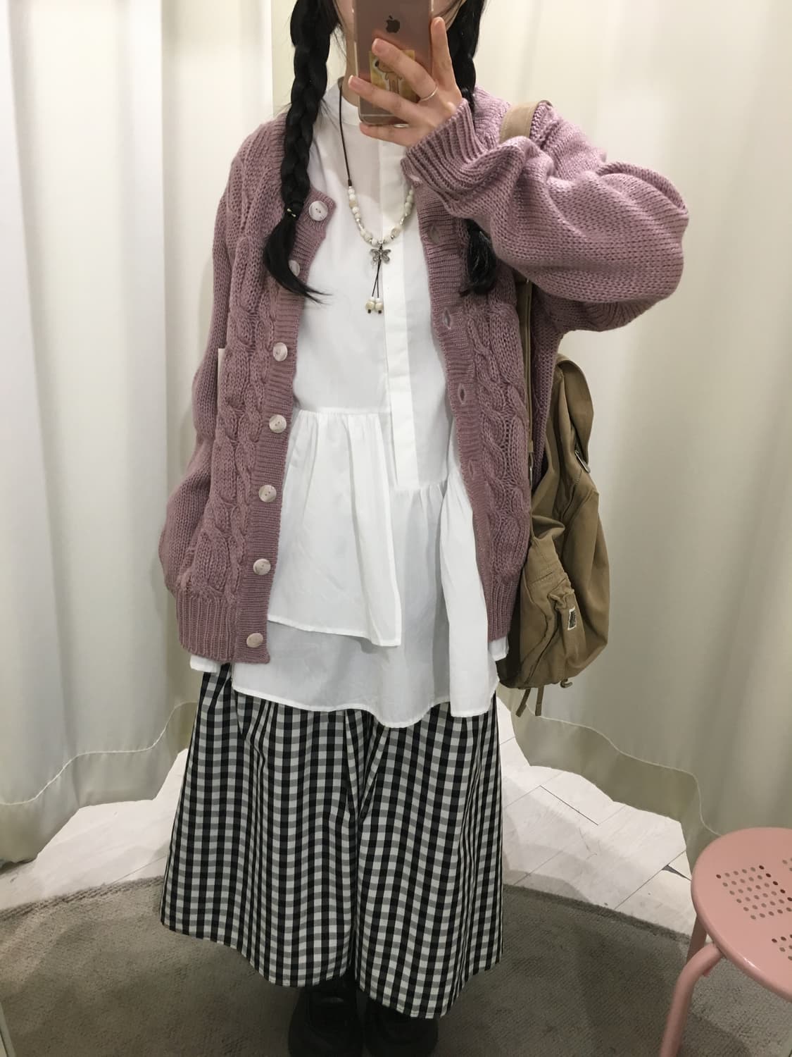 Gingham check skirt 상품이미지3