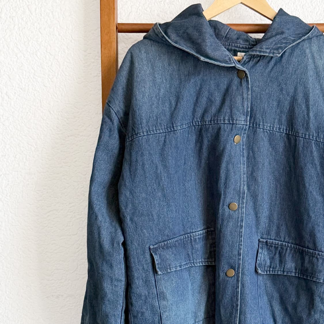 노마드 블루 후드 코트 상품이미지2