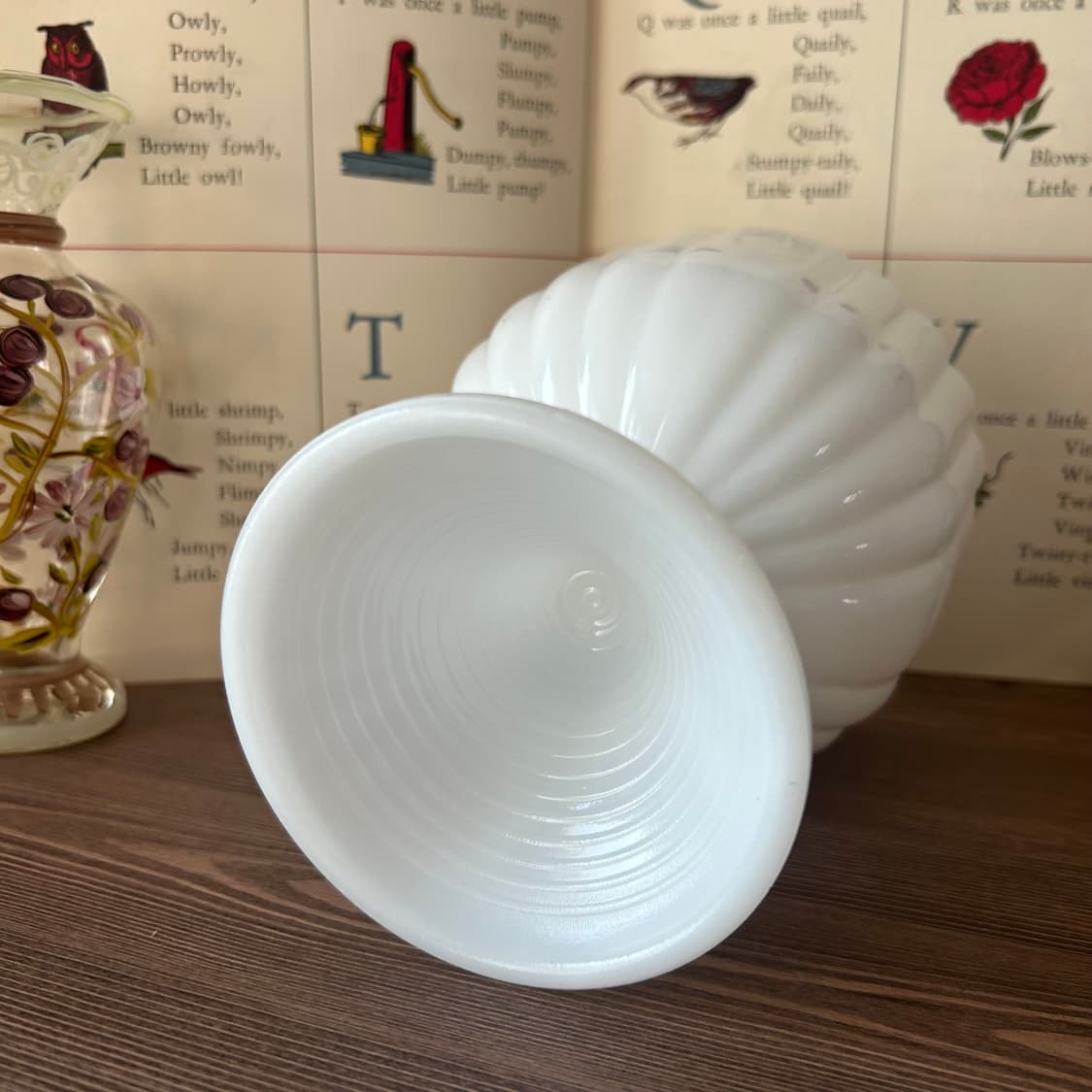 미국 빈티지 밀크글라스 화분 플랜터 상품이미지5