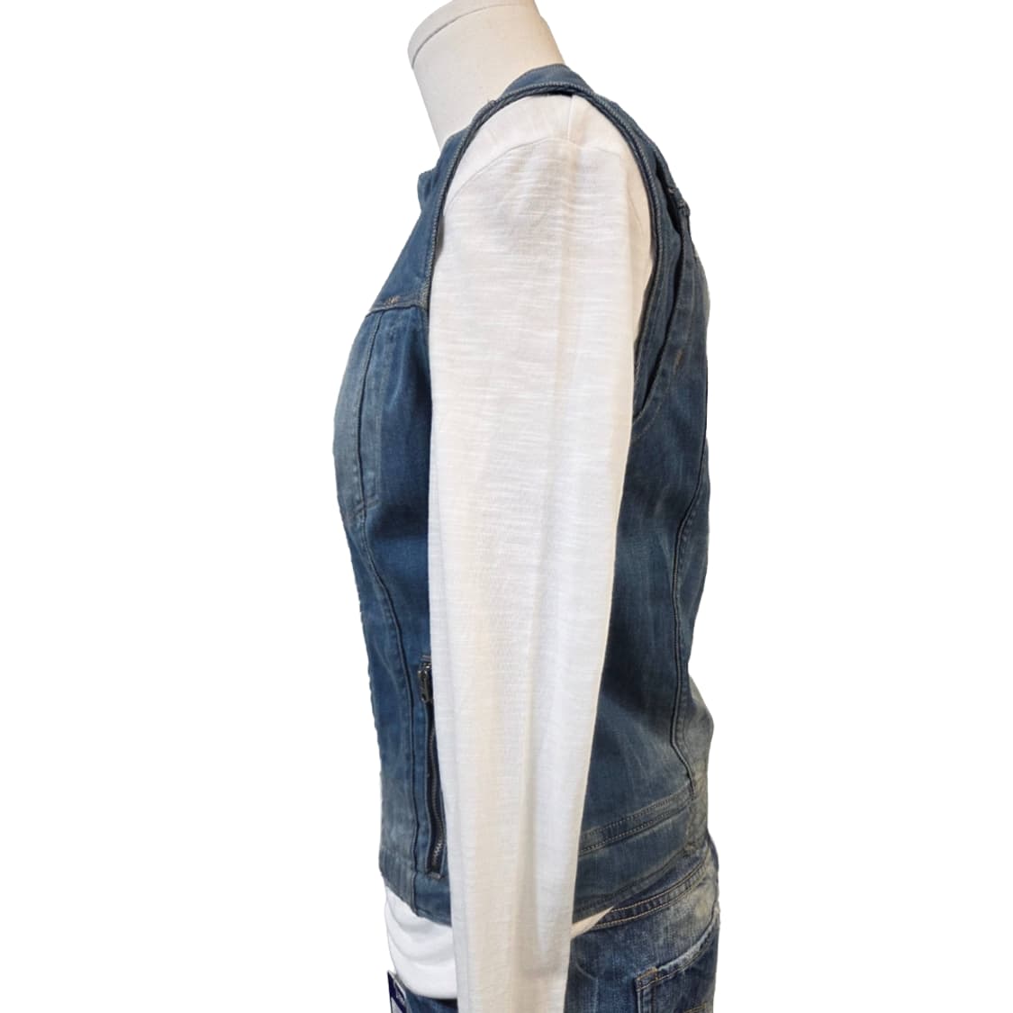 G-STAR 청 데님 조끼 베스트 여성용(S)스판 상품이미지2