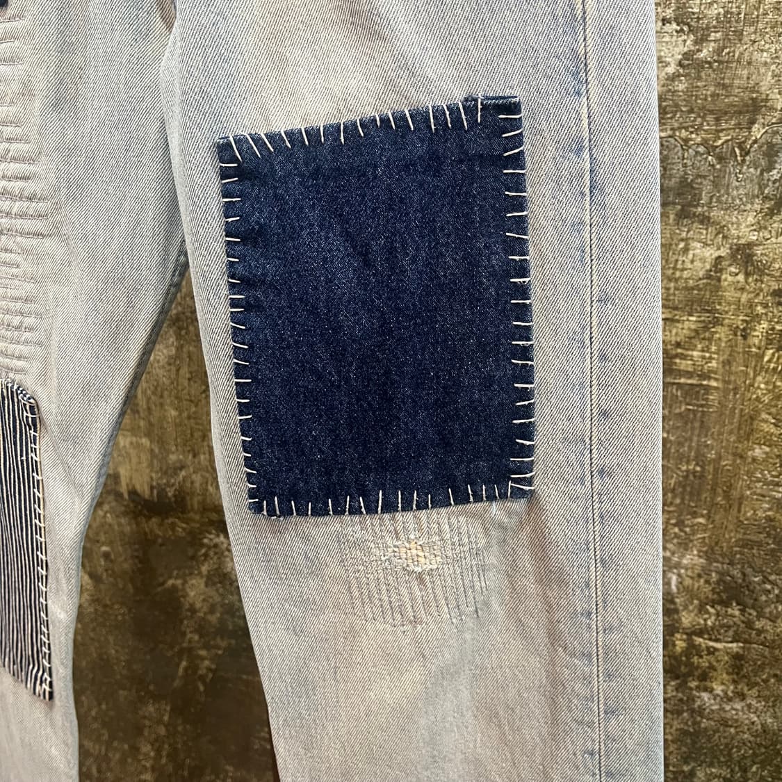00s USA 리바이스 501 패치 데님 팬츠 상품이미지4