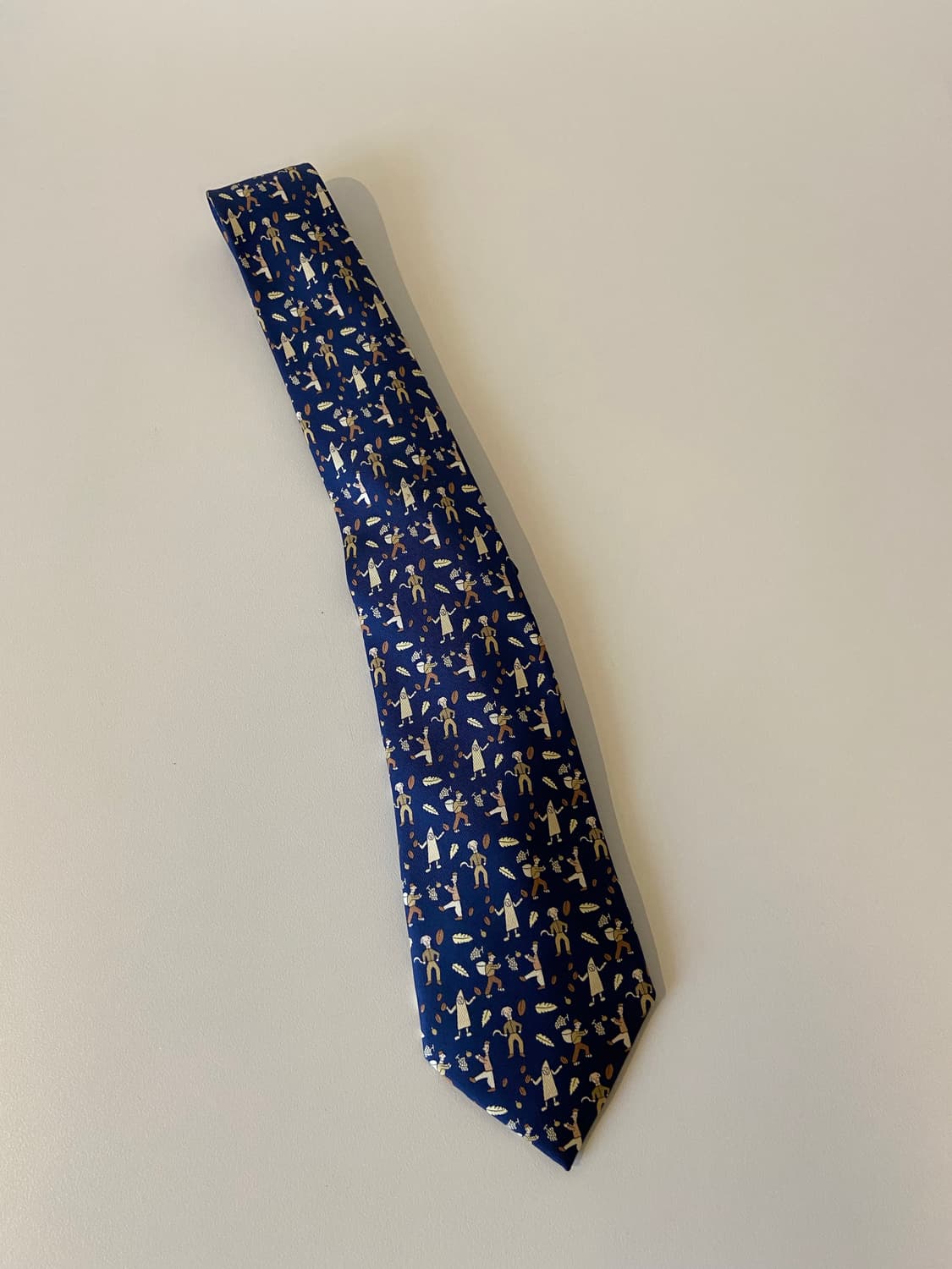 에르메스 네이비 패턴 넥타이 상품이미지1