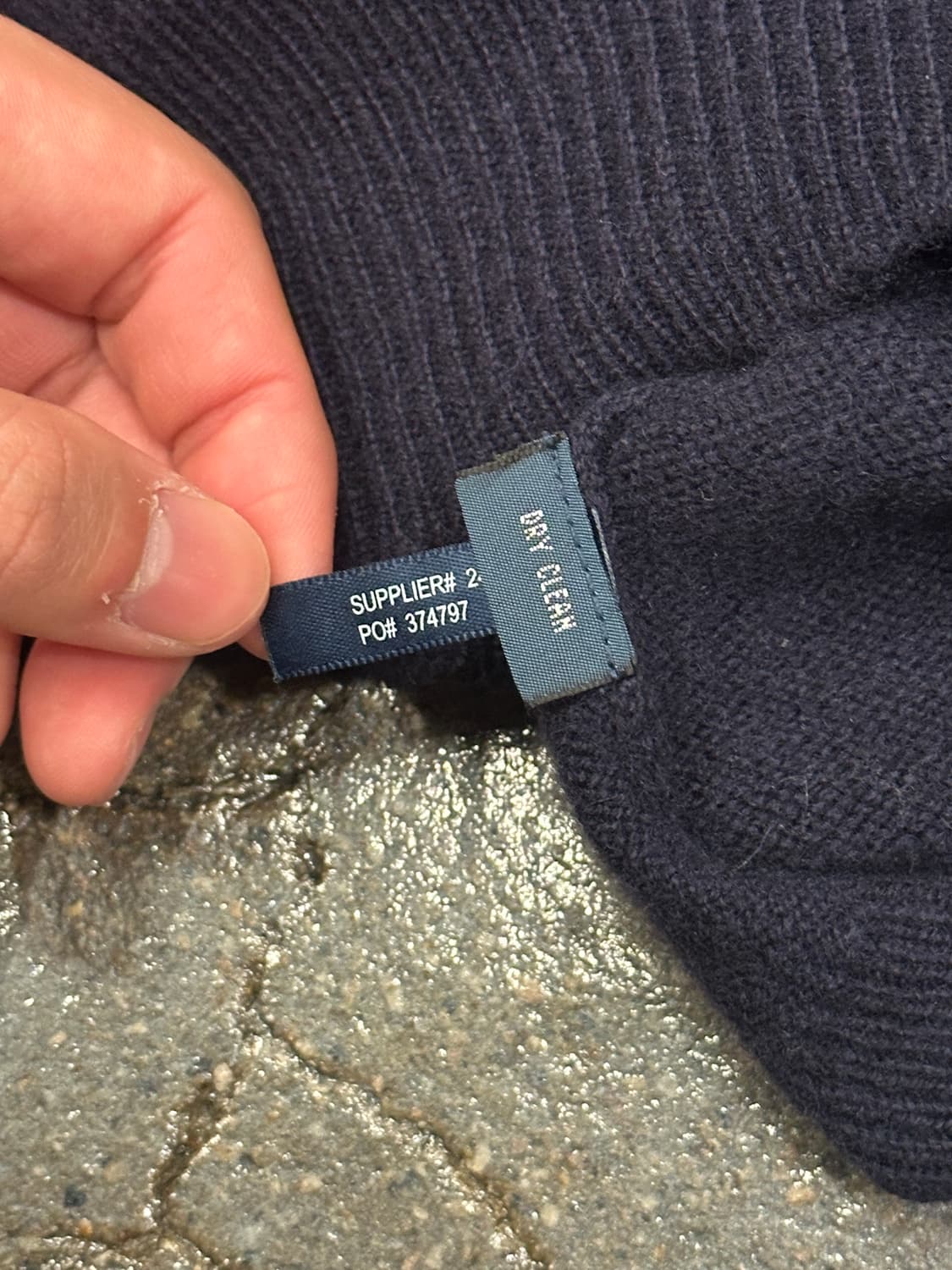 폴로 랄프로렌 렘스울 네이비 V넥 니트 L 상품이미지6