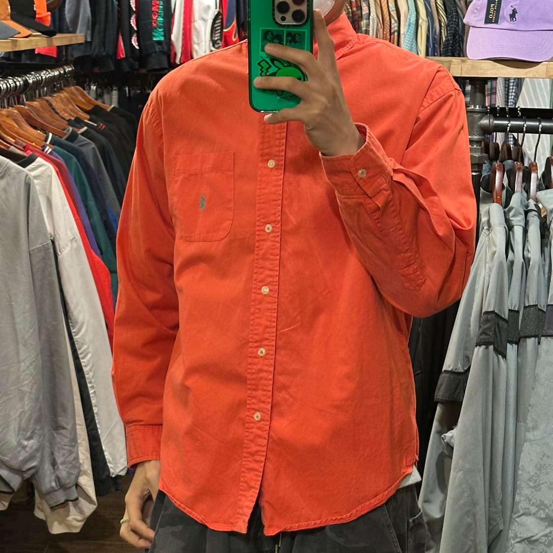[HI] 폴로 랄프로렌 셔츠 오렌지 상품이미지3