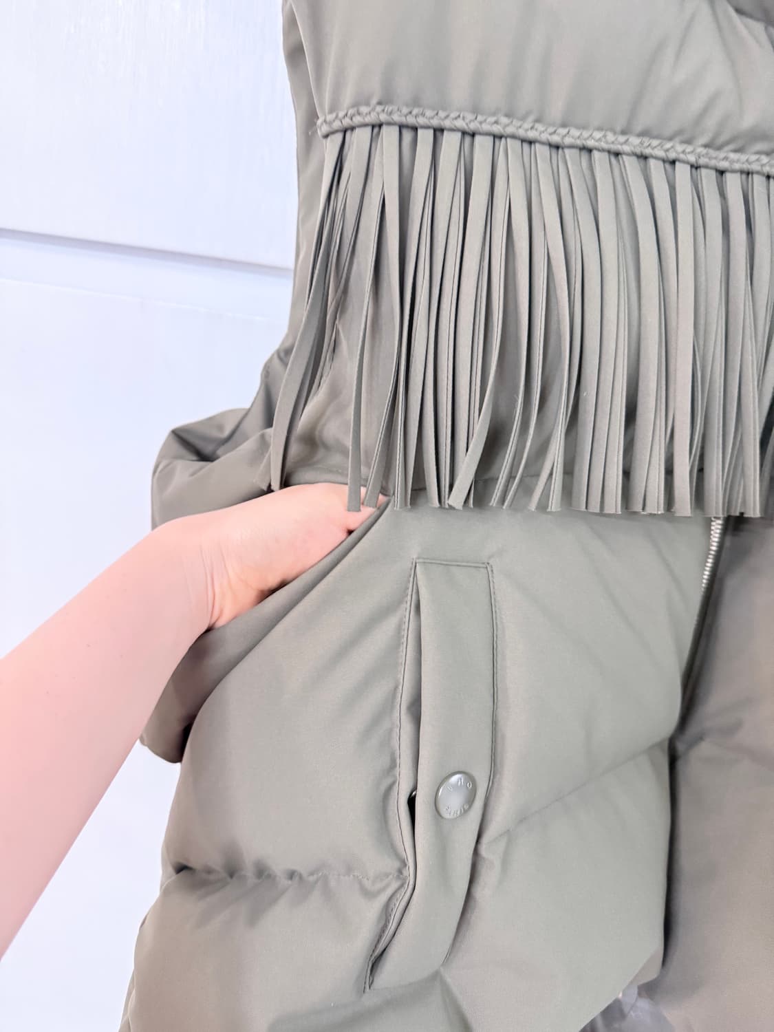 이로 프린지 패딩 조끼 Si 상품이미지7