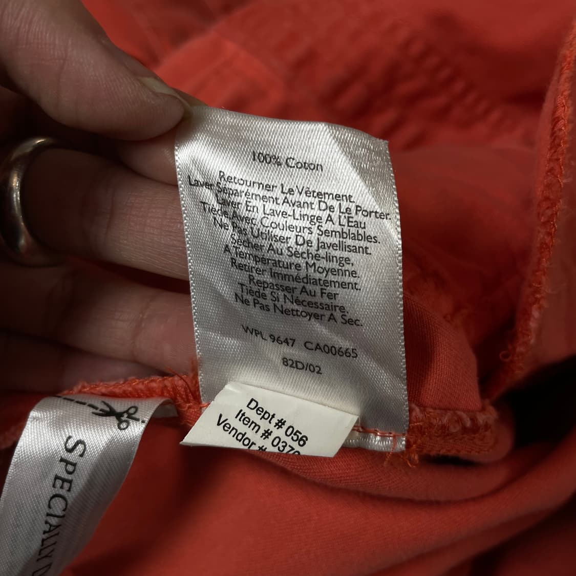 에디바우어 코랄오렌지 투포켓 코튼 긴팔 자켓 S 상품이미지7