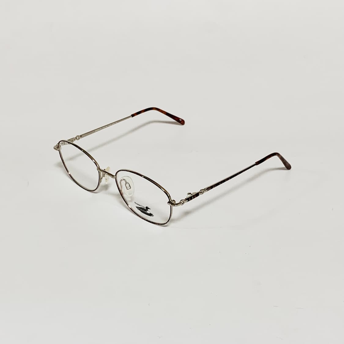 917 빈티지 라운드 스퀘어 메탈 안경 브라운 호피 데드스탁 남녀공용 상품이미지3