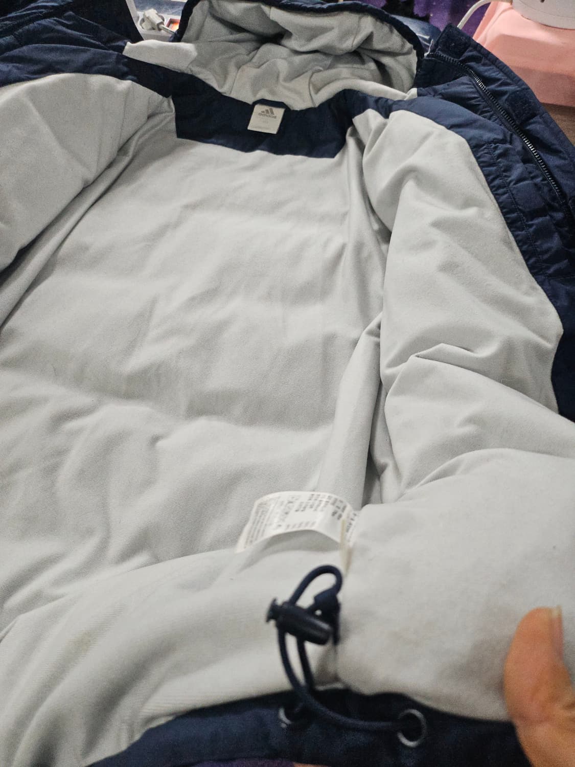 아디다스 네이비 후드 패딩 점퍼  1 00 상품이미지5