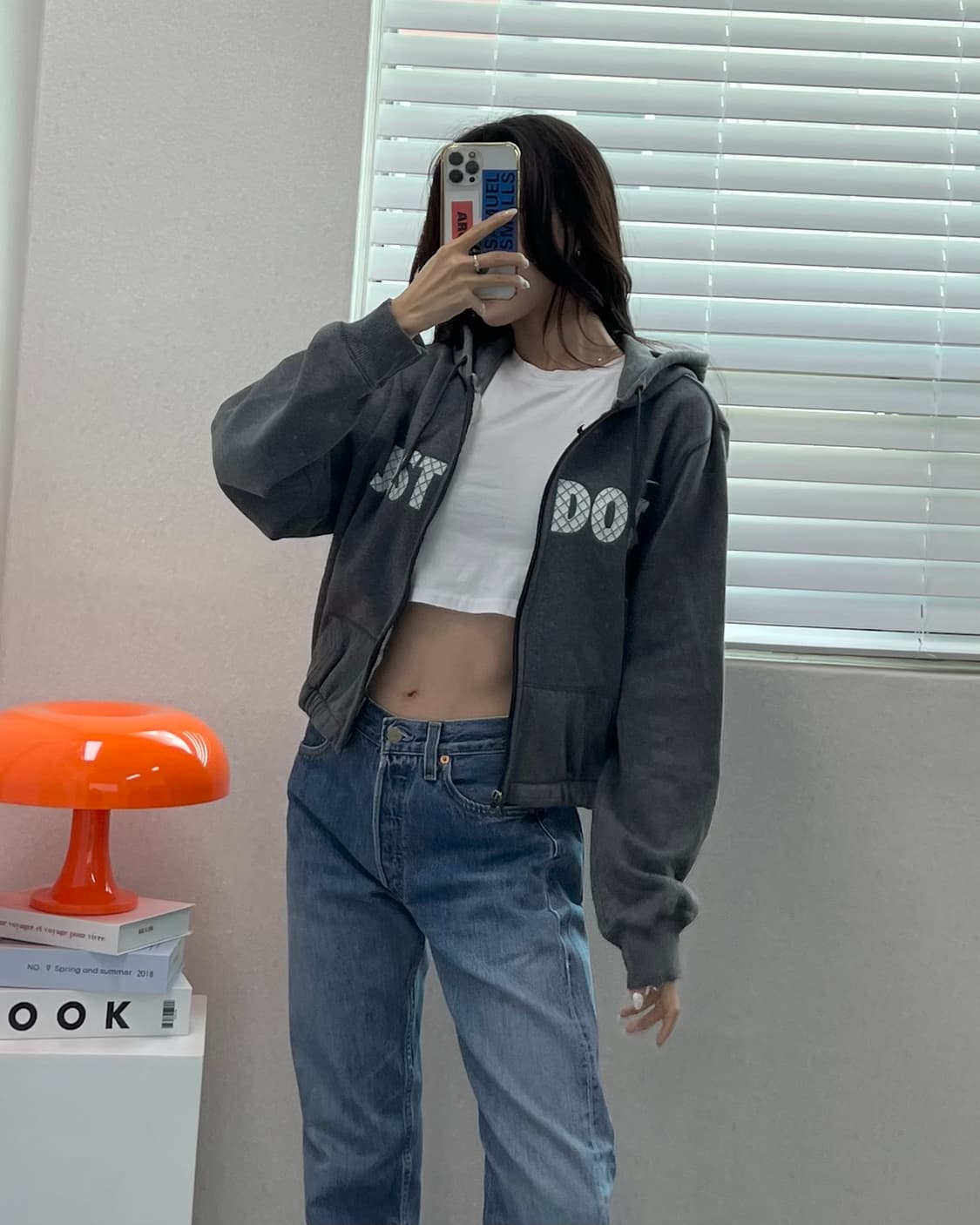 (WOMEN)나이키 크롭 후드 집업-M1469 상품이미지1