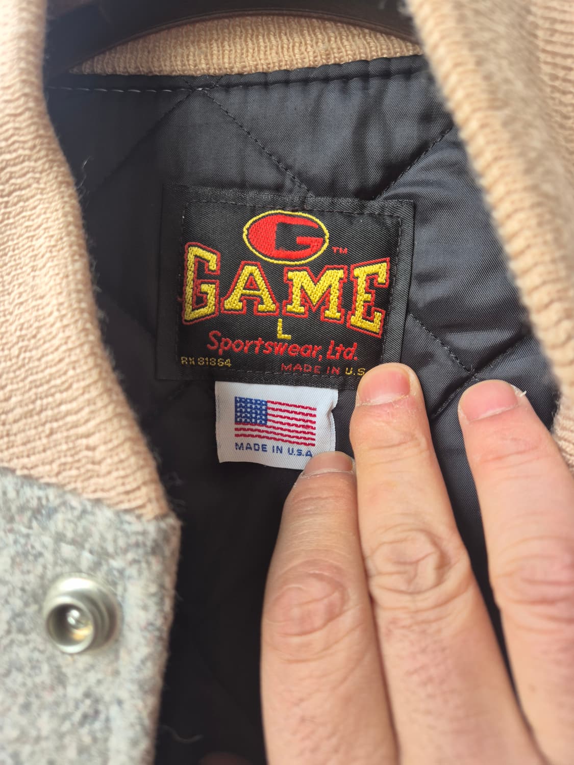 GAME 바시티 자켓 회색 L 사이즈 상품이미지3