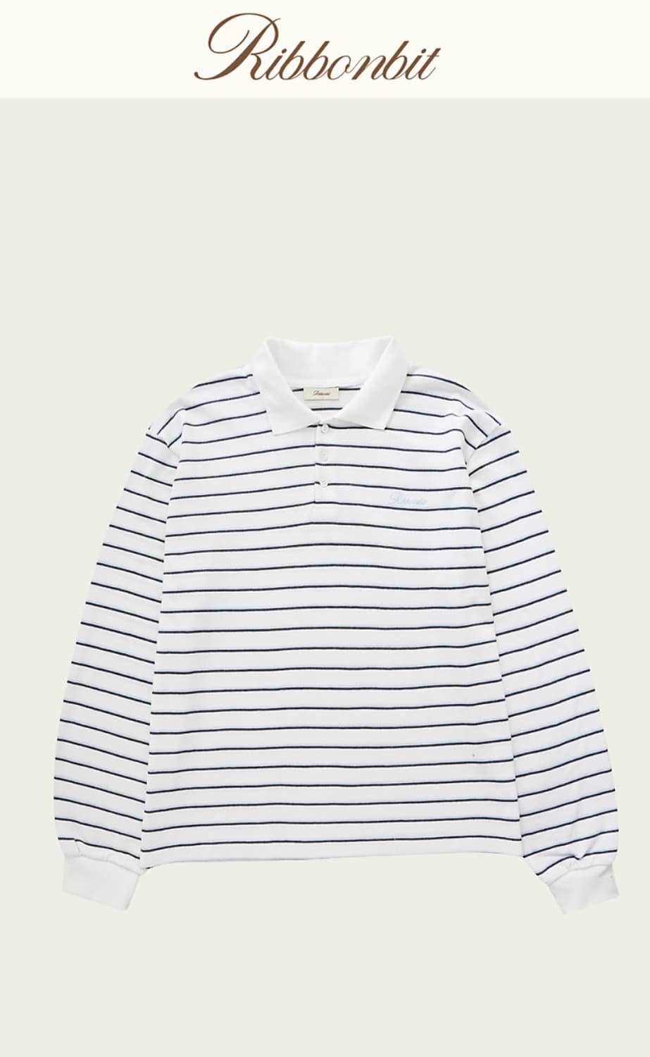 리본빛 스트라이프 피케 스카이블루 RBB Striped pk shirt 상품이미지1
