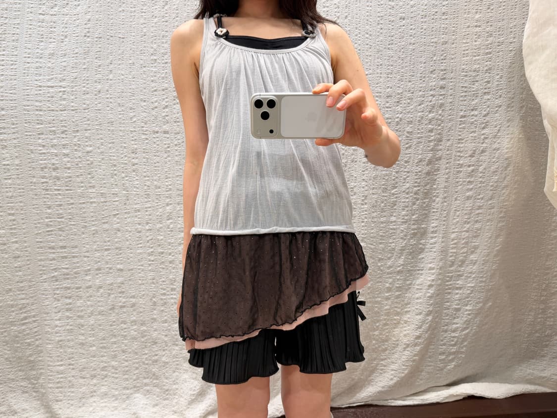 sheer frill sleeveless 상품이미지4