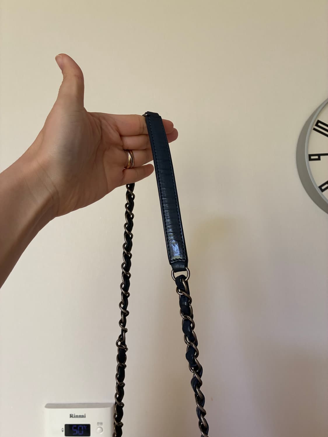 샤넬 클래식 플랩백 블랙 블루 램스킨 은장 상품이미지6