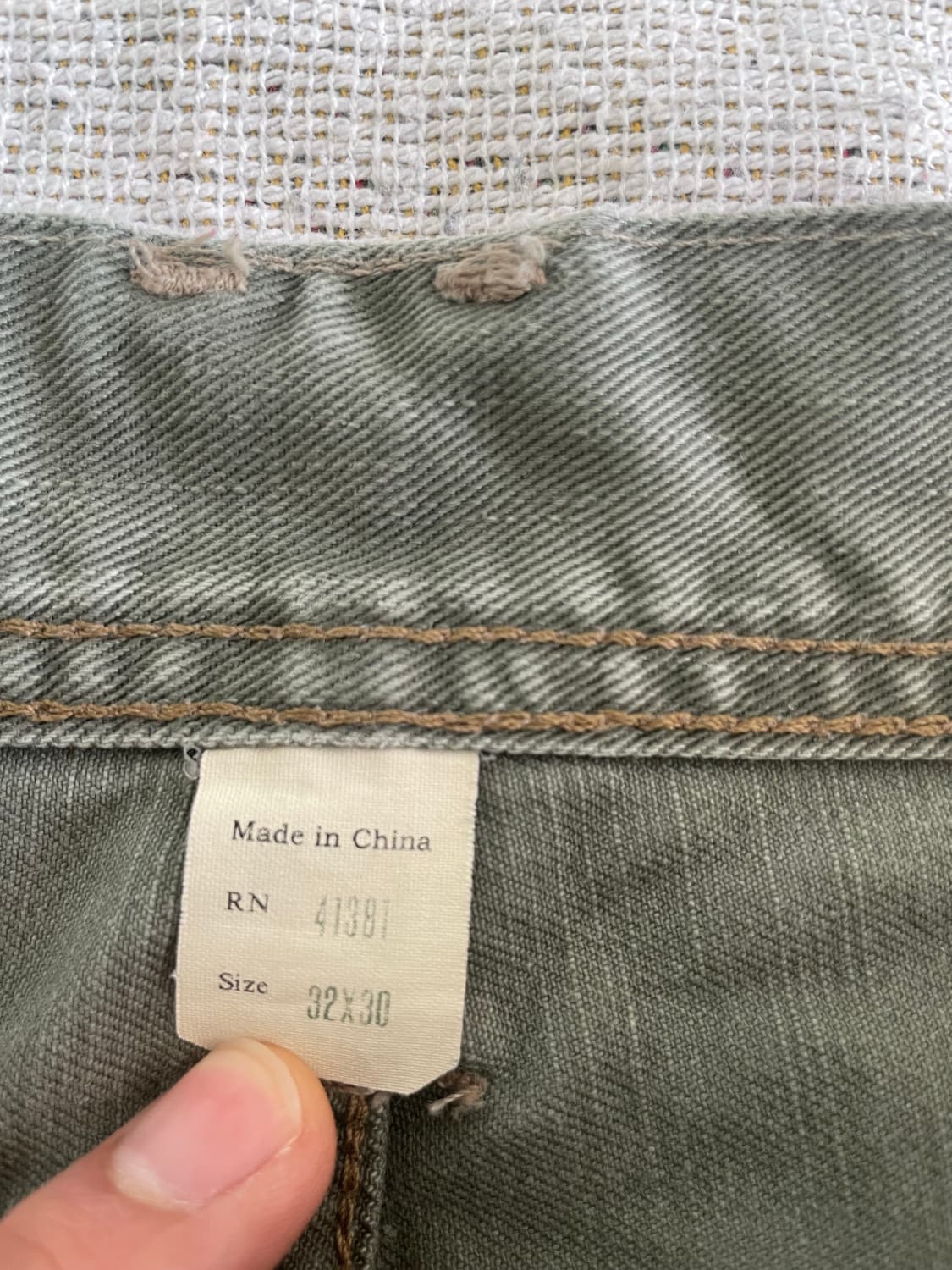 RRL 그린 스트레이트레그 웨스턴 진(32x30) 상품이미지5