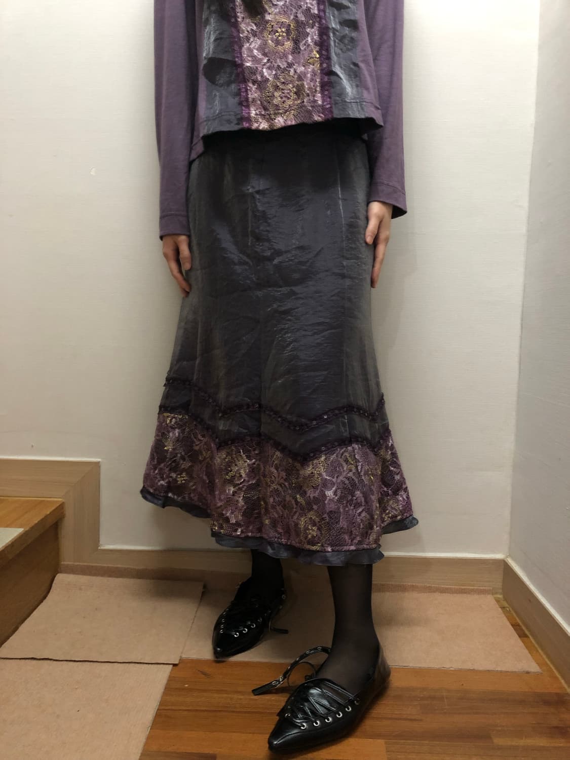 빈티지 퍼플 오리엔탈 셋업 상품이미지8